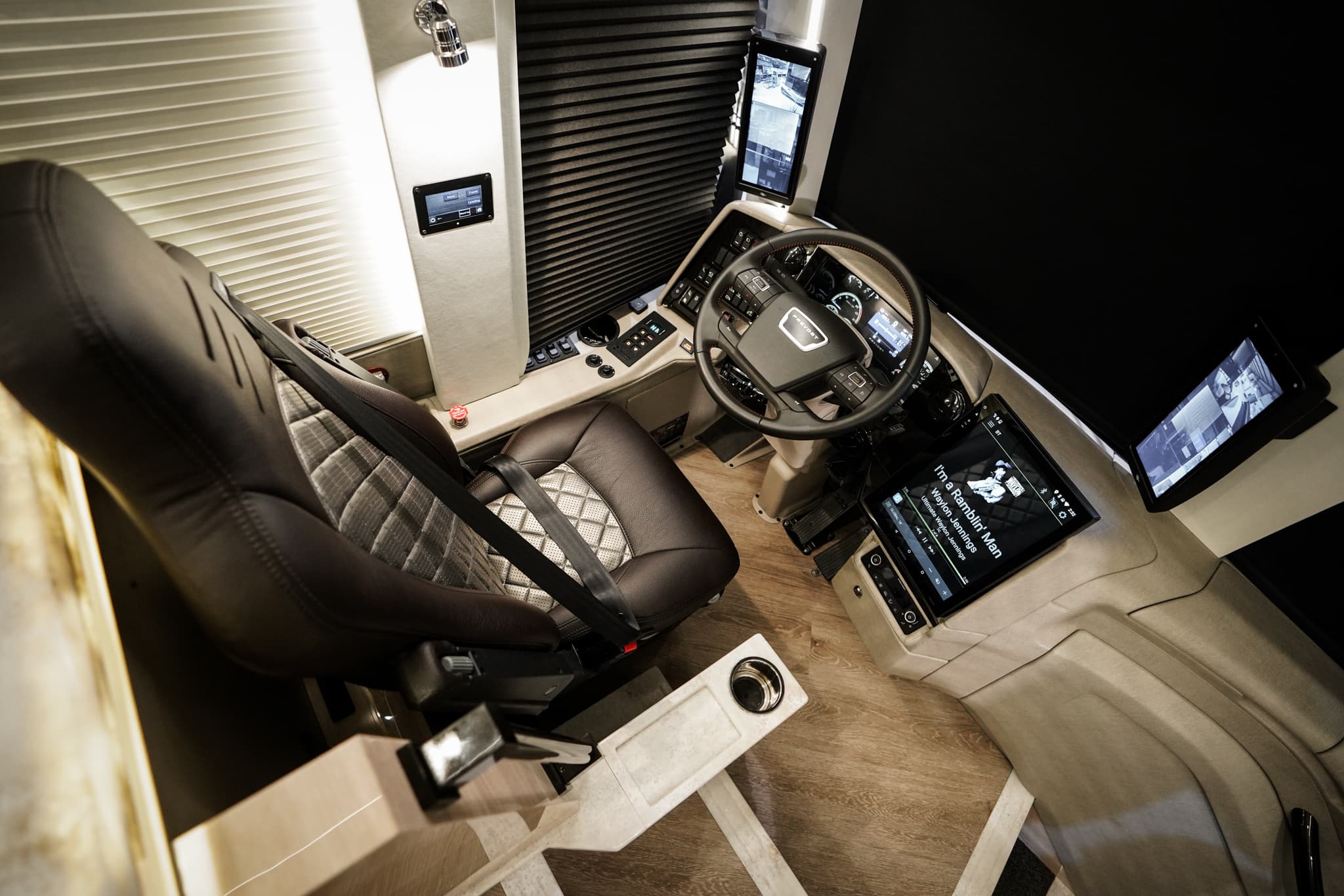 Emerald coach cockpit and dashboard